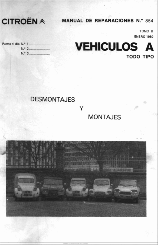 Product picture Manual Citroen 2CV Manual Desmontaje